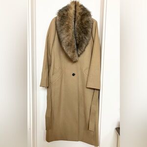 Michael Kors Long Fur Coat, Women’s Size S, Camel